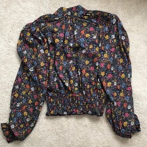 Floral peasant blouse